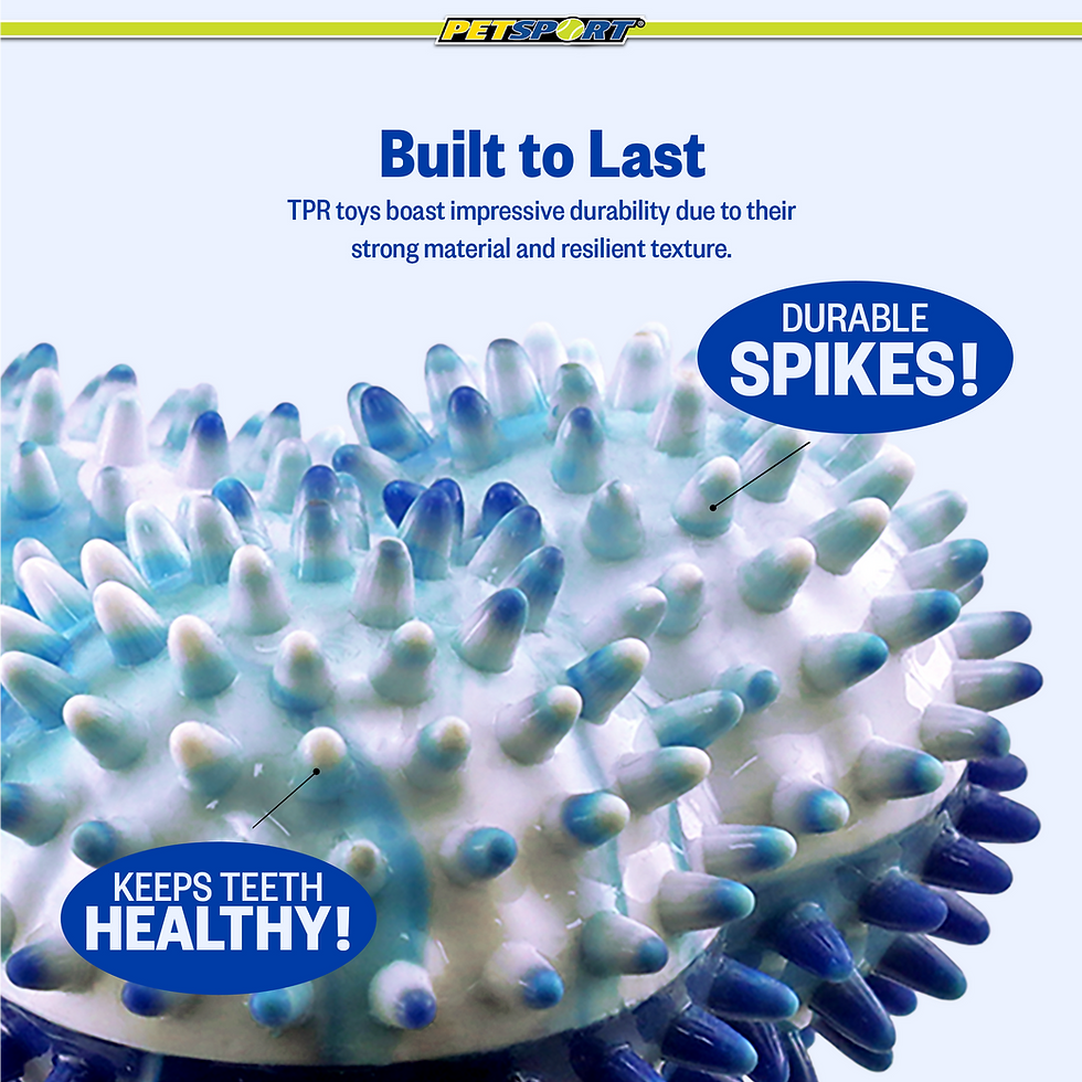 Thumbnail: Textured dog toy: Built to Last, DURABLE SPIKES!, KEEPS TEETH HEALTHY!