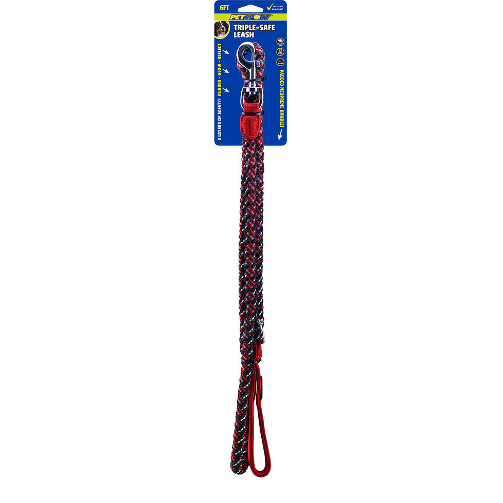 50046 Triple Safe Leash 6ft Red