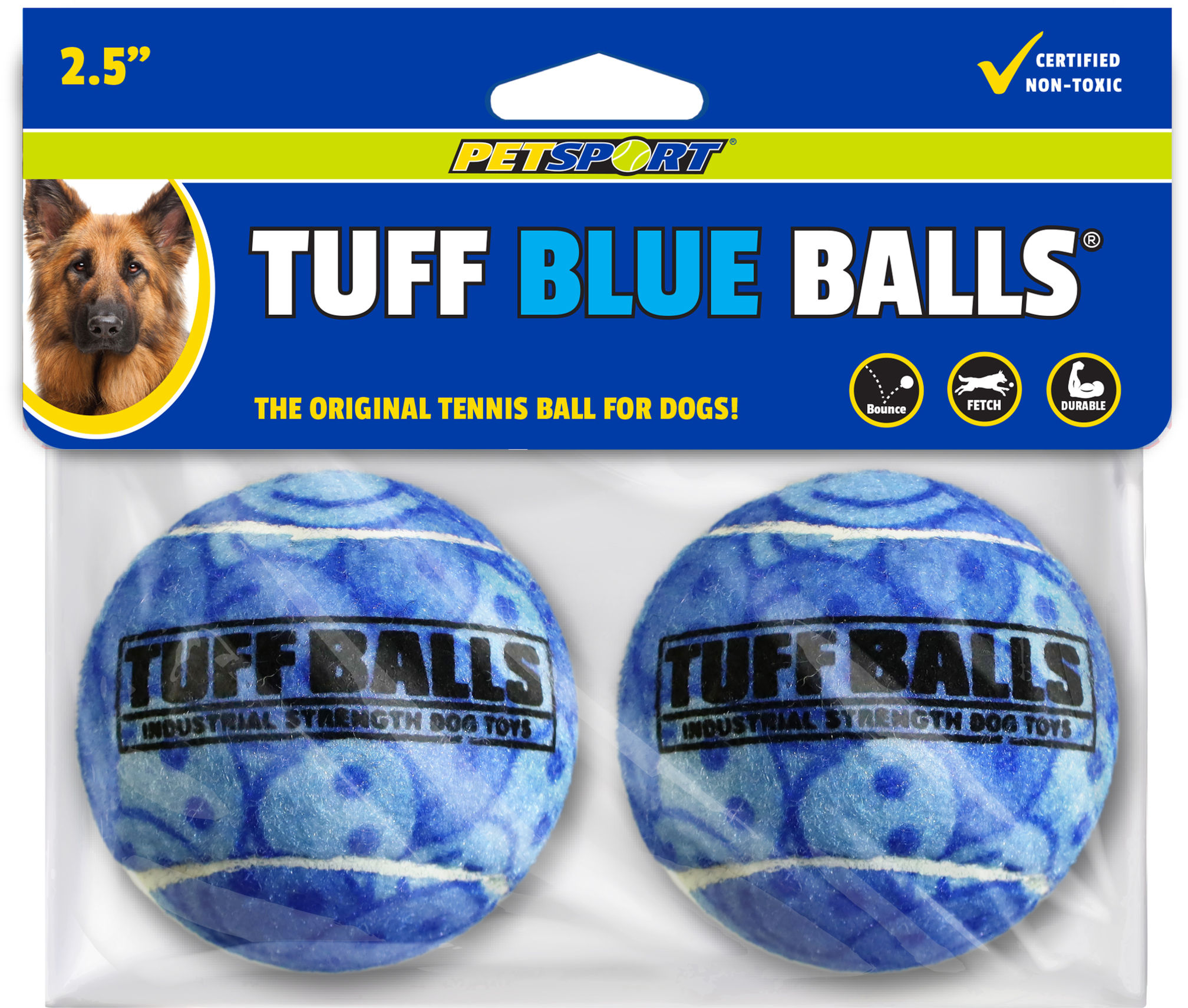 70011 Blue Tuff Ball 2.5" 2-Pack