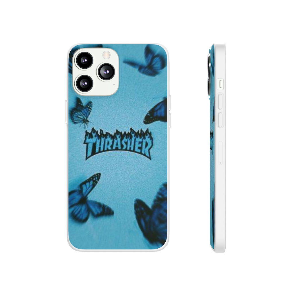 aesthetic blue vibe thrasher phone case