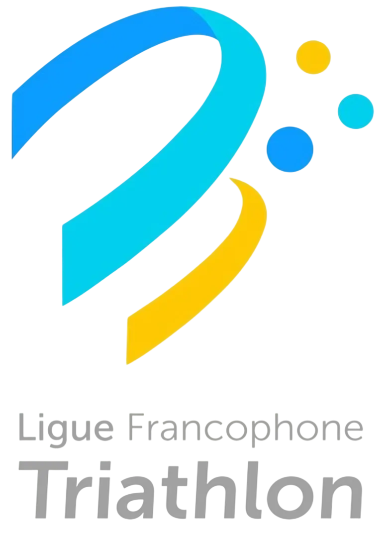 Digital graphic of the 'Ligue Francophone' logo featuring abstract, flowing shapes in blue and yellow on a dark background.