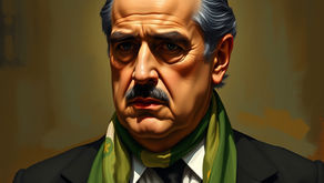 Don Vito Corleone wearing a Celtic Scarf