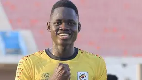 Allan Oyirwoth playing for Uganda