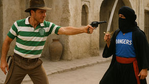 Indiana Jones in a Celtic shirt