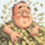 An AI generated image of a random guy swimming in money seemed appropriate for the subject at hand.