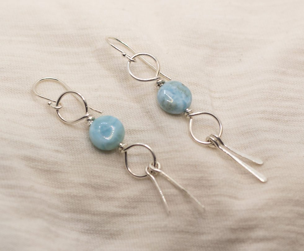 SS .925 Larimar Dangler