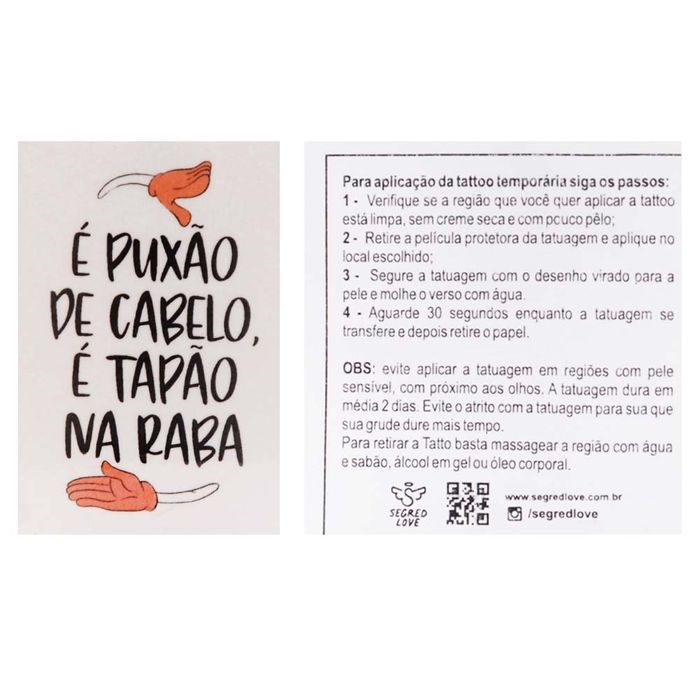 Miniatura: Gel É Puxão De Cabelo Tatoo 15Ml Segred Love