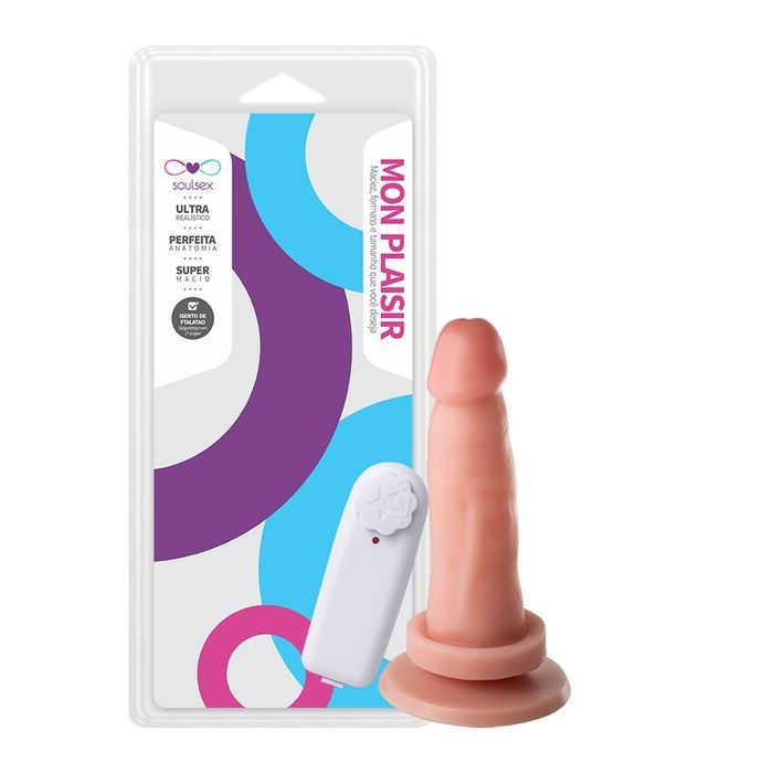 Miniatura: Prótese Vibrador Externo Ventosa 13,5 X 3,5Cm Soulsex