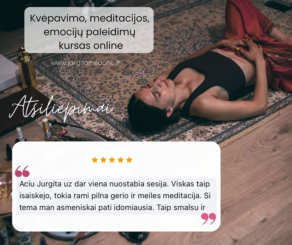 Thumbnail: 2 dalis. SĄMONINGO KVĖPAVIMO, EMOCIJŲ PALEIDIMŲ, MEDITACIJOS KURSAS ONLINE