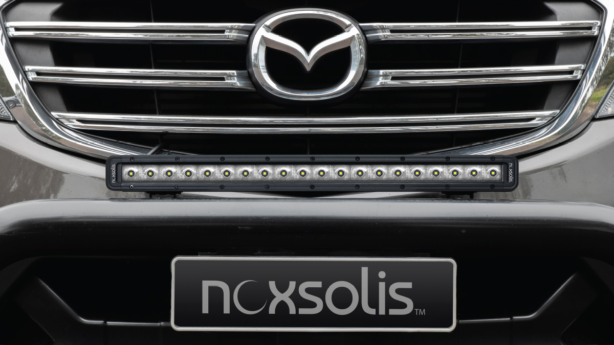 Noxsolis LED light bar fitted to a Mazda