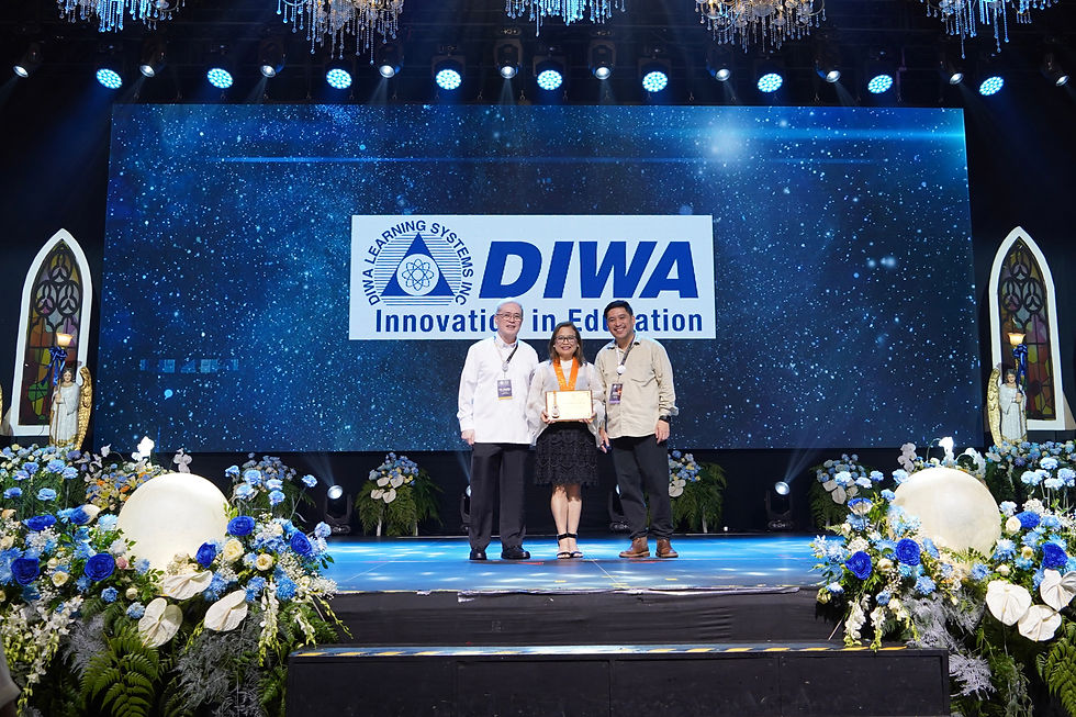 CEAP President and Executive Director together presenting the Plaque of Appreciation to the Diwa President