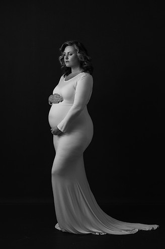elegant maternity dress on woman in Richmond VA