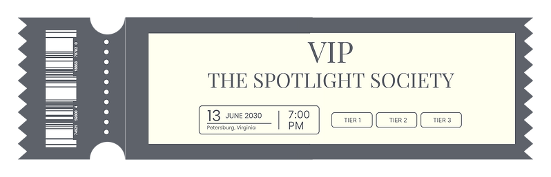 VIP membership ticket for The Spotlight Society at Melody Smith Portrait studio in Petersburg, Virginia"