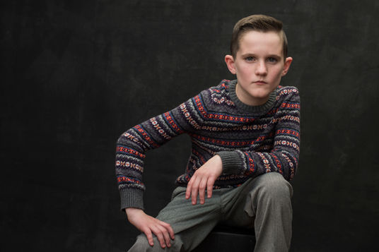 Relaxed editorial teen portrait striped sweater Melody Smith Portrait Studio Petersburg VA near Richmond Virginia