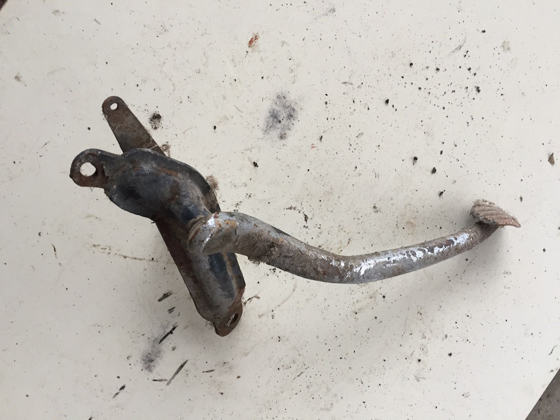 Brzdová páka s držiakom