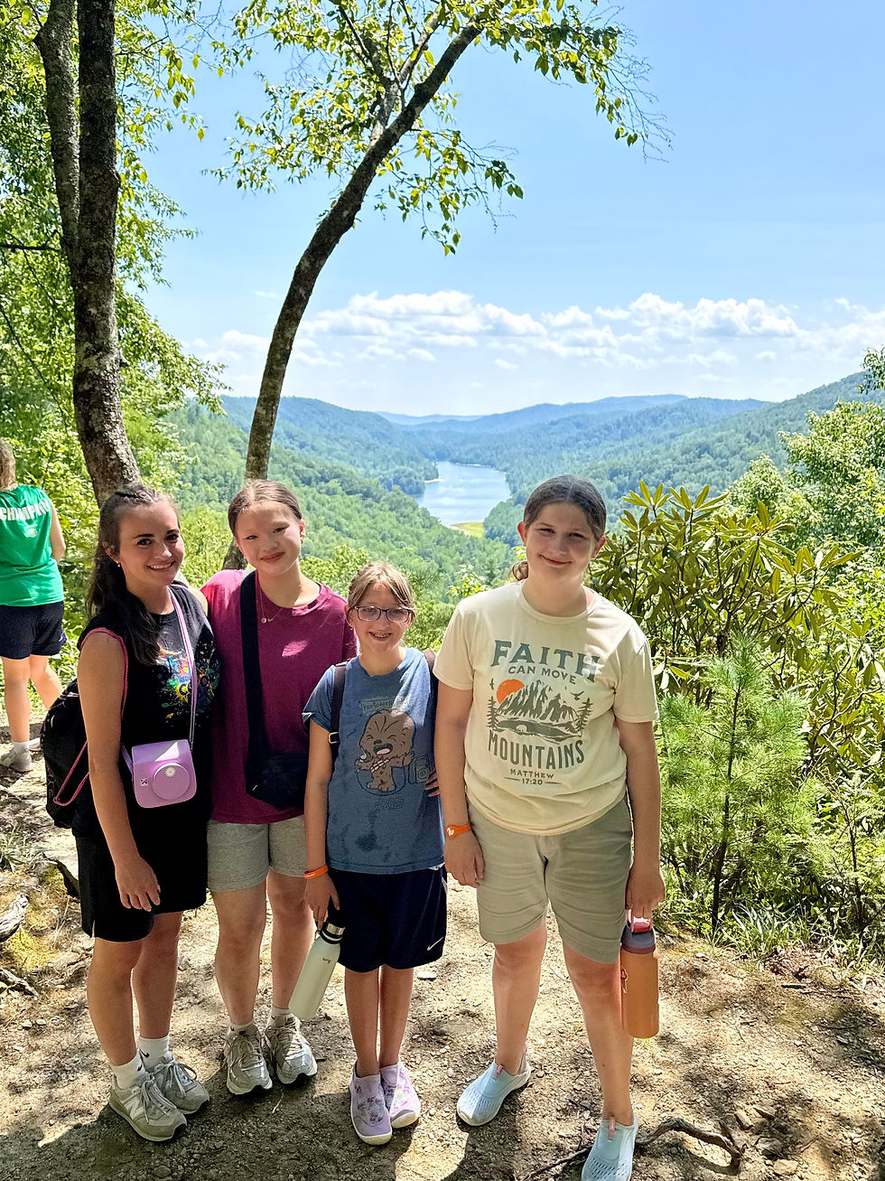 Hiking at summer camp