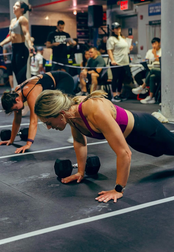Woman doing pushups