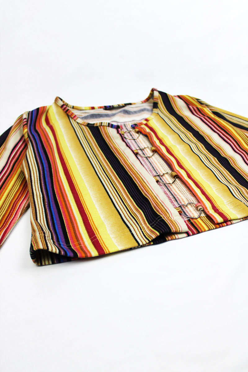 Miniatura: BLUSA HACHI DE RAYAS AMARILLA
