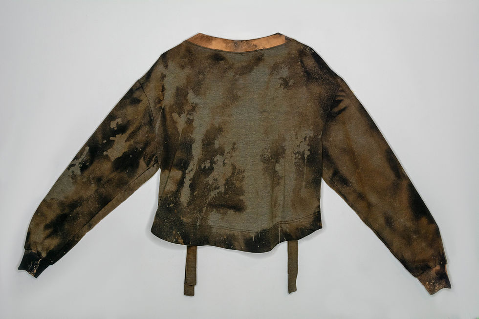 Miniatura: SUDADERA CORTA TIE DYE CON ESTOPEROLES PLATEADOS
