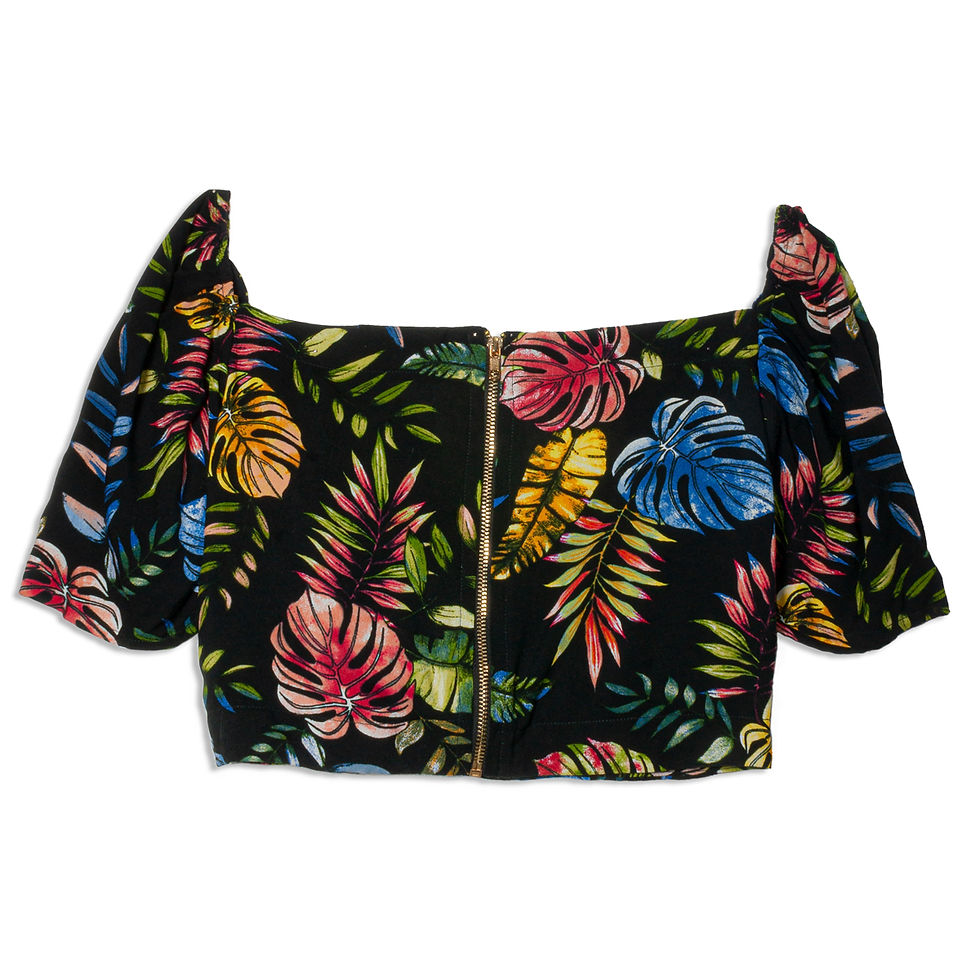 Miniatura: OUTFIT DE 2 PIEZAS HOJAS TROPICALES