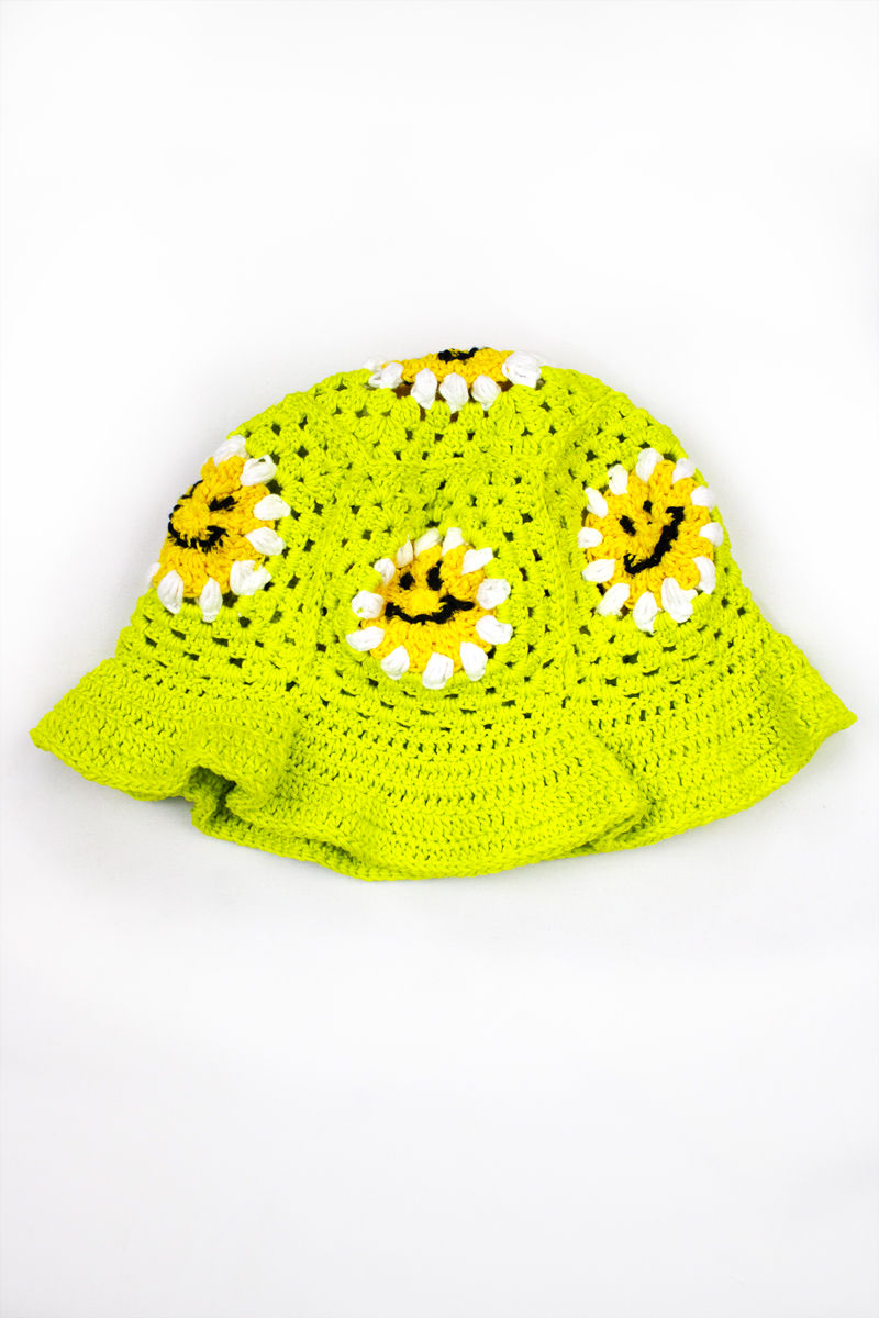 Miniatura: GORRO PESCADOR VERDE BORDADO SMILLE