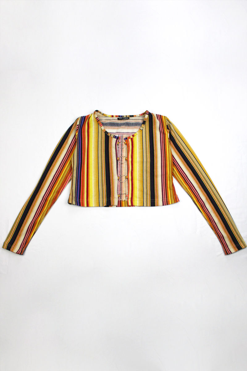 Miniatura: BLUSA HACHI DE RAYAS AMARILLA