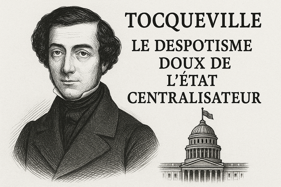 TOCQUEVILLE : "LE DESPOTISME DOUX DE L'ETAT CENTRALISATEUR"