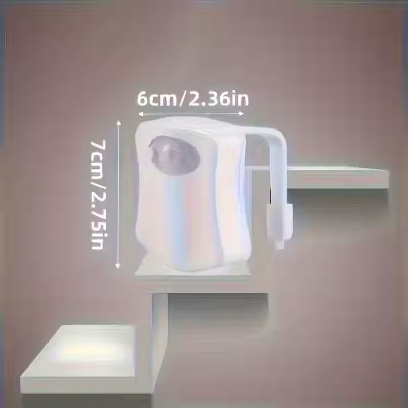 Thumbnail: Toilet Night Light – 16-Colour LED Motion Sensor – Auto On/Off, Battery Powered