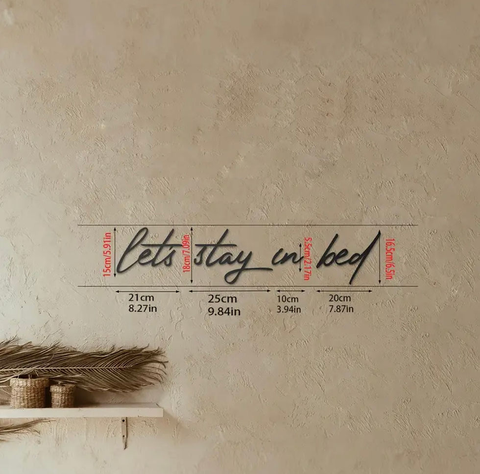 Thumbnail: Let’s Stay in Bed Metal Wall Art – Modern Bedroom Wall Decor
