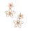 Thumbnail: Drop Dangle Earrings - Gold Floral Design