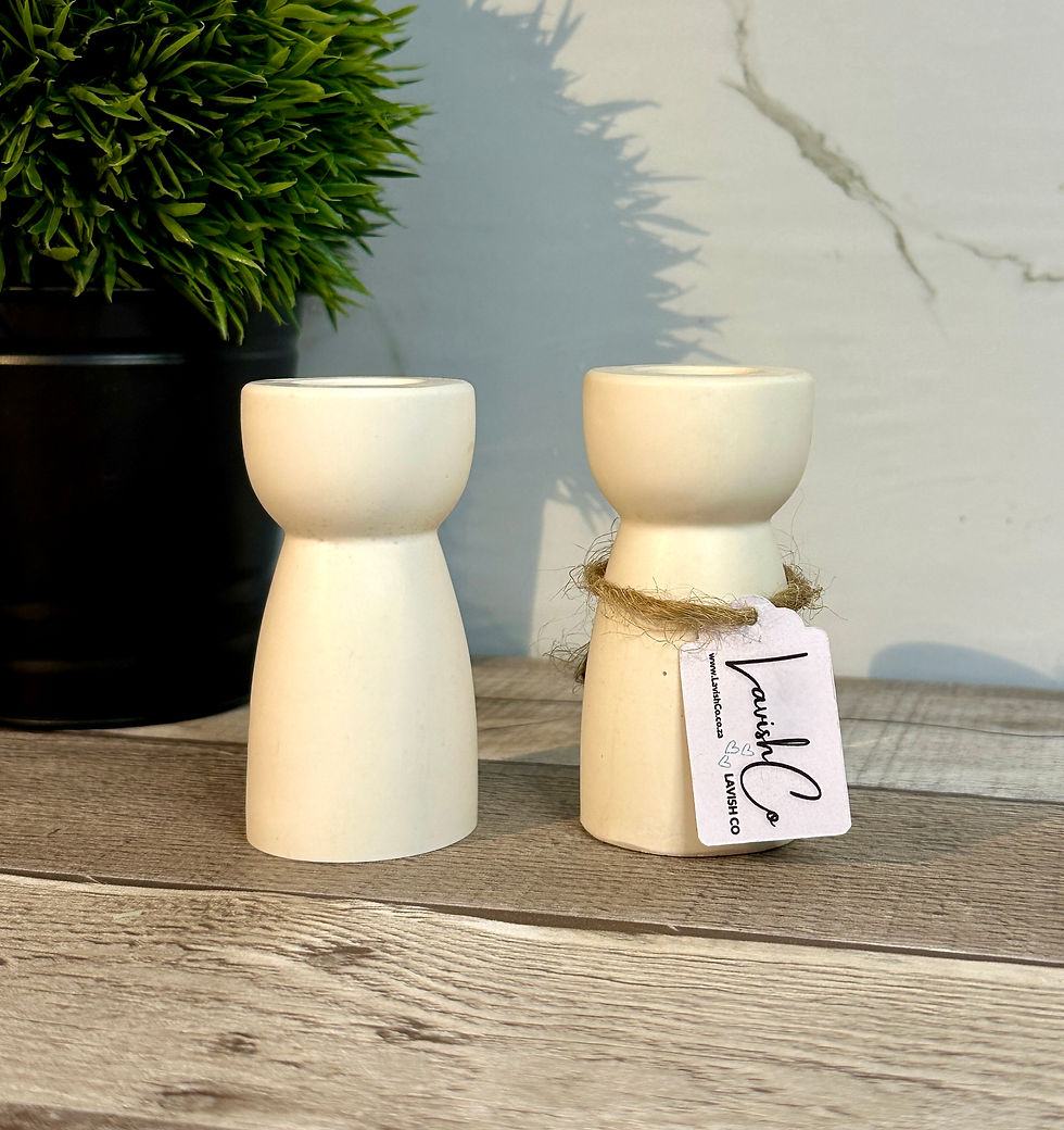Thumbnail: Round Dinner Candle Holder - Set of 2