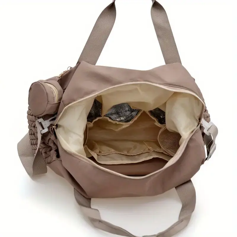 Thumbnail: Tote Bag with Detachable Wallet Pocket – Khaki or Black