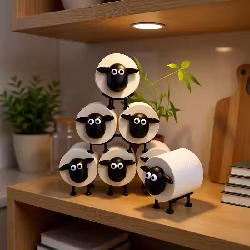 Thumbnail: Cute Sheep Toilet Paper Holder – Fun & Functional Bathroom Décor