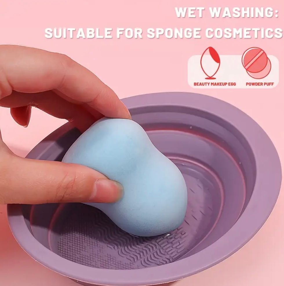 Thumbnail: Makeup Brush Cleaner Mat / Collapsible Bowl - Silicone