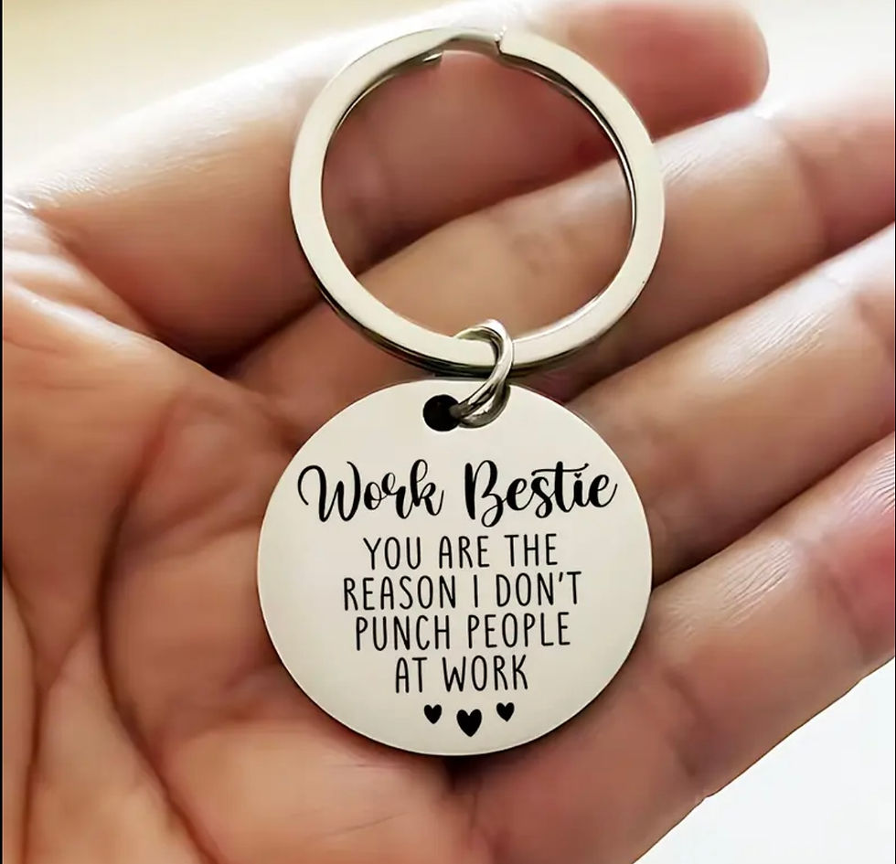 Thumbnail: Work Bestie - Stainless Steel Gift Keyring