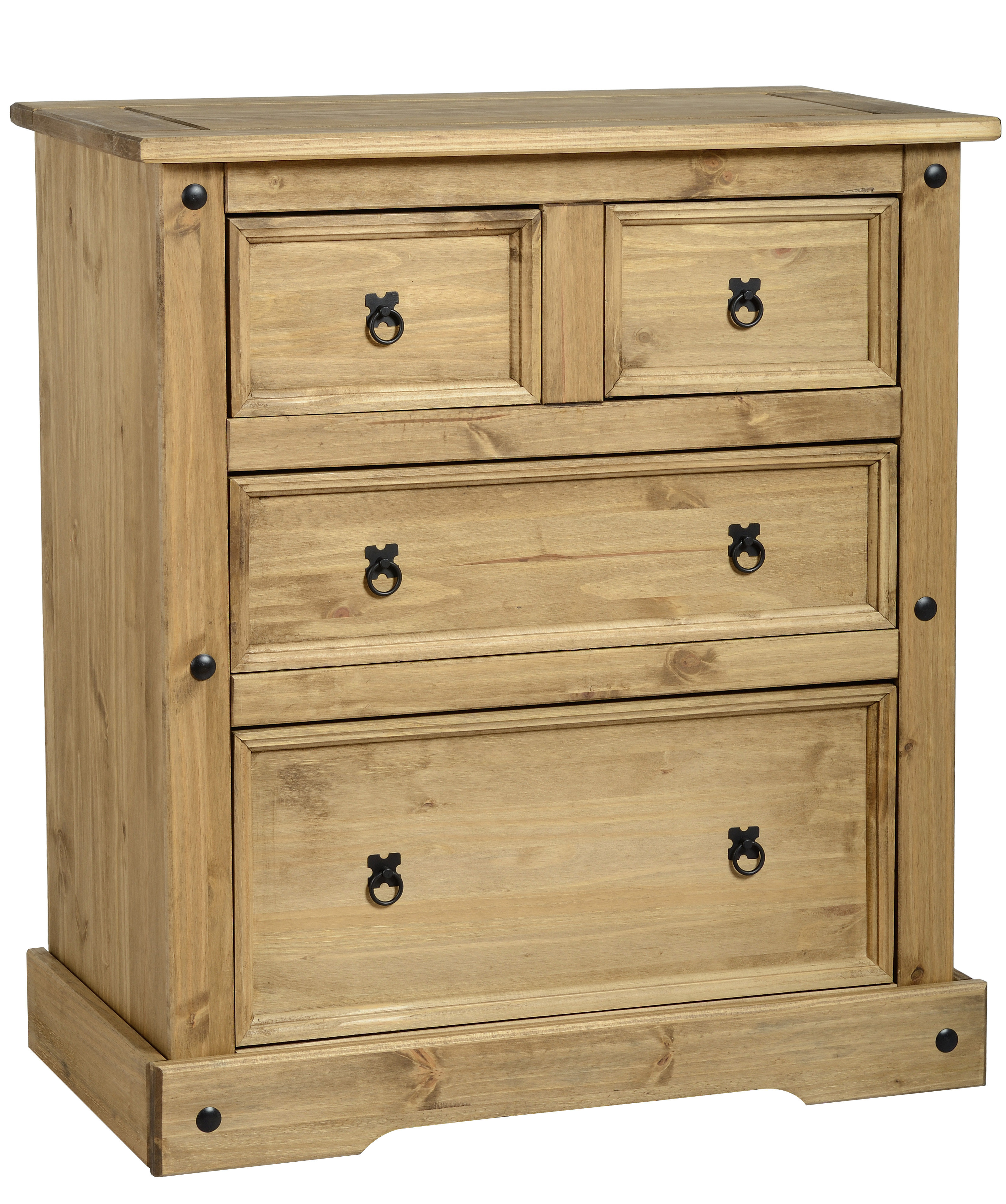 Corona 2 2 Drawer Chest Distressed Waxed Pine Greenwood Furniture