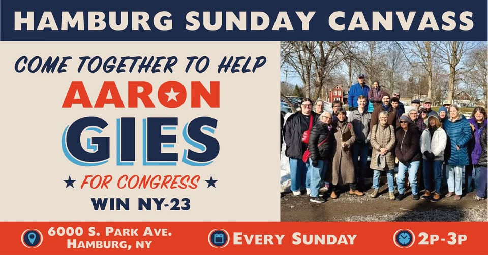 Sunday Canvass for Aaron Gies for NY-23