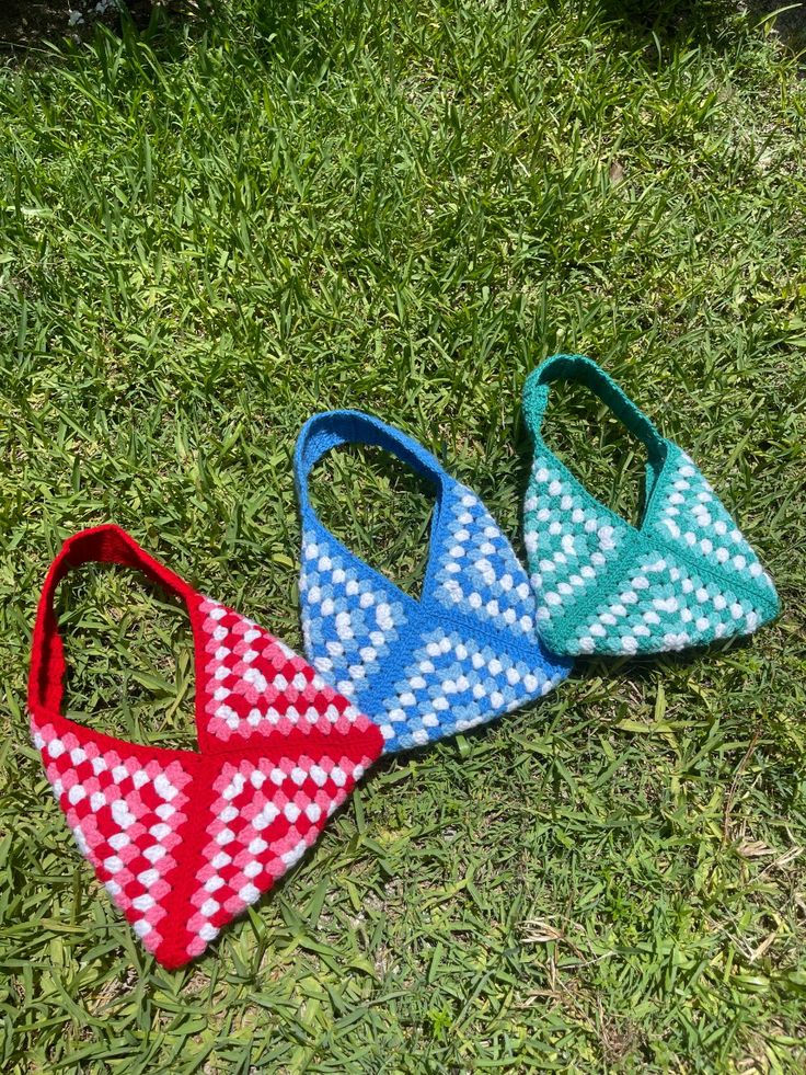 3 pieces granny square suitcases