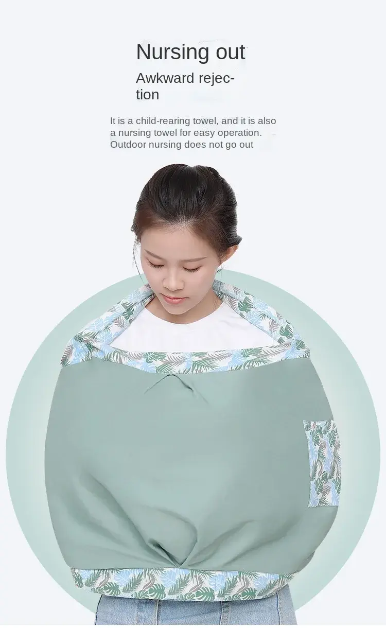 Thumbnail: Baby Wrap Newborn Sling Dual Use Infant Nursing Cover Carrier Mesh Fabric Breast