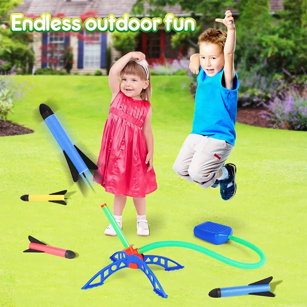 Thumbnail: Kids Outdoor Rocket Foot Pump Outdoor Air Pressing Soaring Rocket Suit Jumps Air