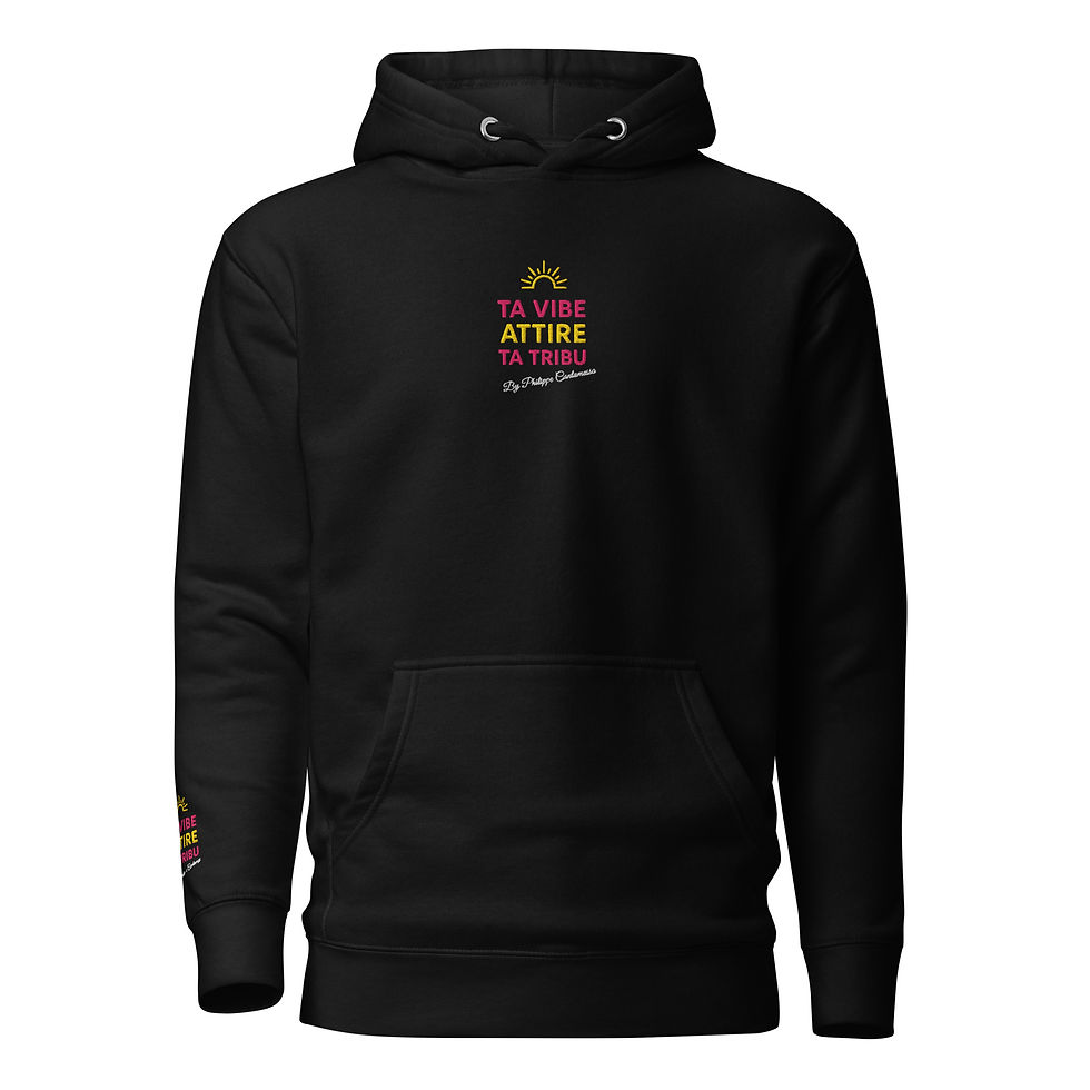 Sweat Brodé "TA VIBE ATTIRE TA TRIBU" by Philippe Cantamessa