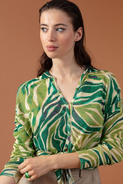 Miniaturbild: APOIL CASHMERE- CHEMISE IMPRIMEE EN LIN REF: HATSCH