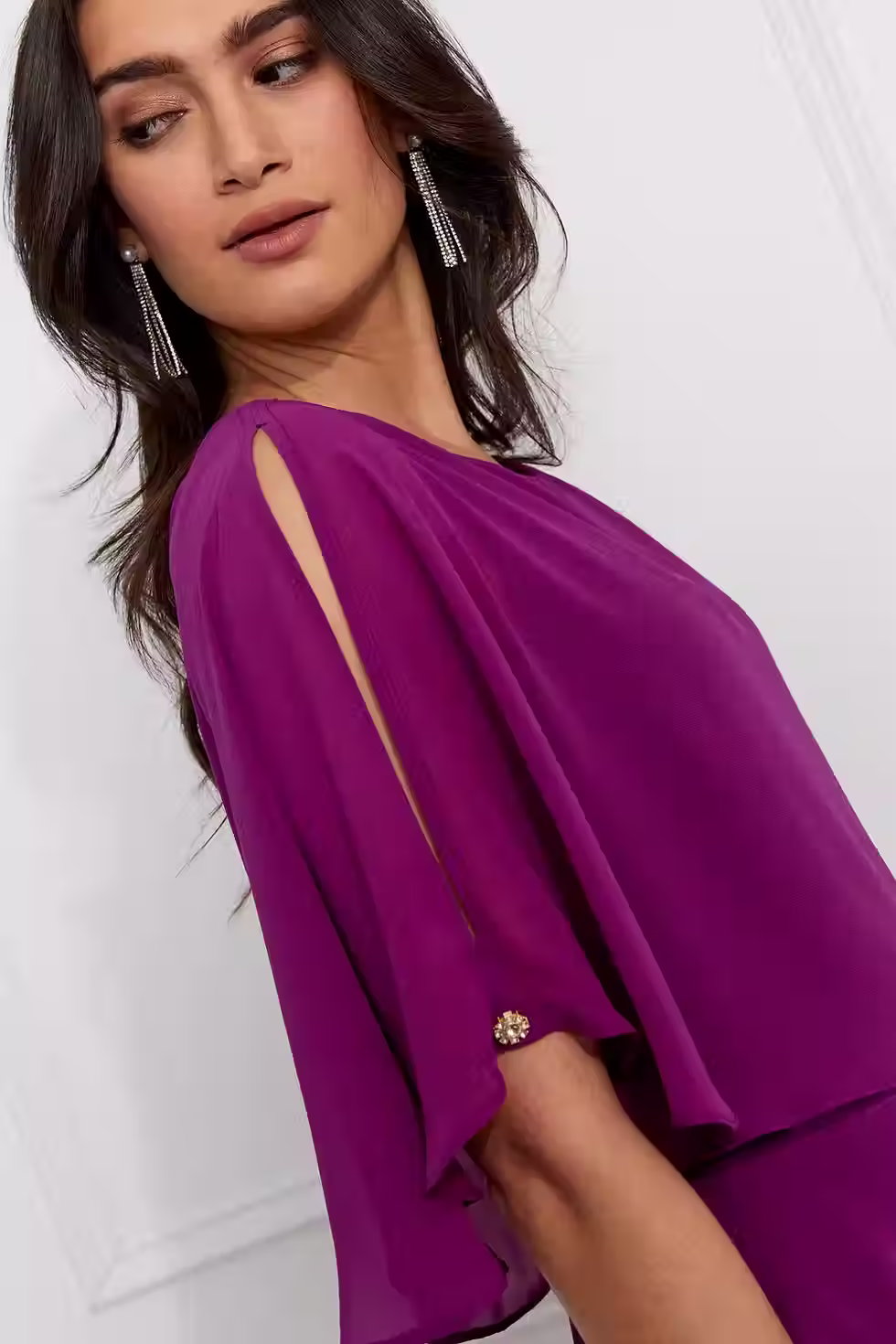 Thumbnail: FRANK LYMAN - ROBE VOLANT PRUNE REF: 259029