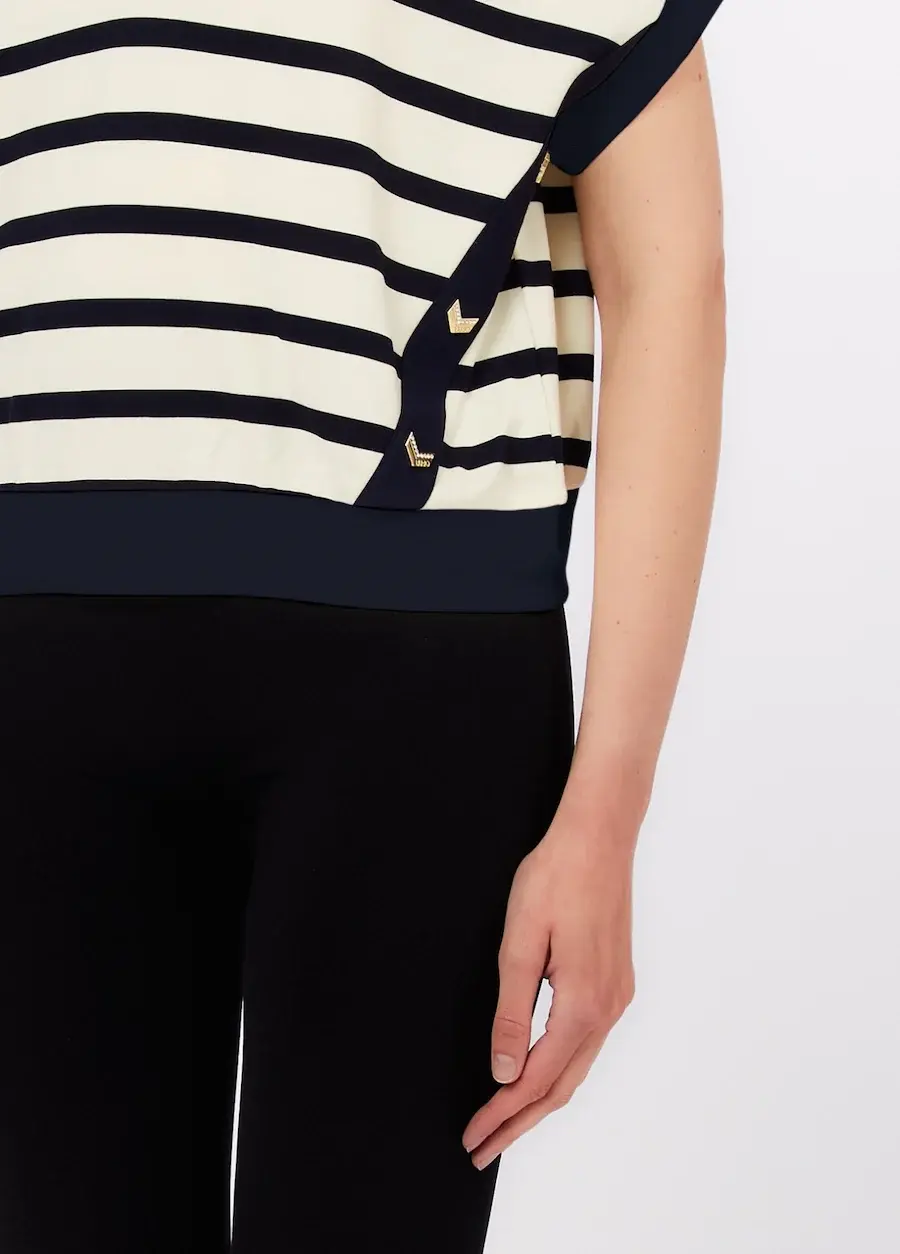 Miniature : LIU JO- TSHIRT RAYE MARINE REF: TA6084