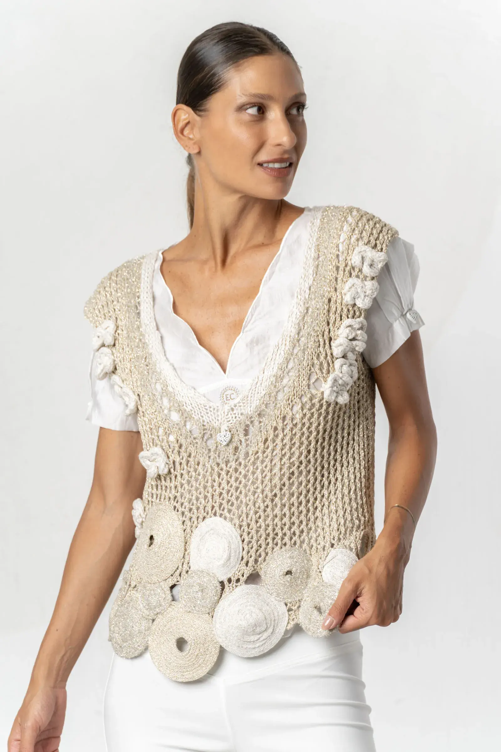 ELISA CAVALETTI- DEBARDEUR MAILLE RELIEF REF: EJP264008200