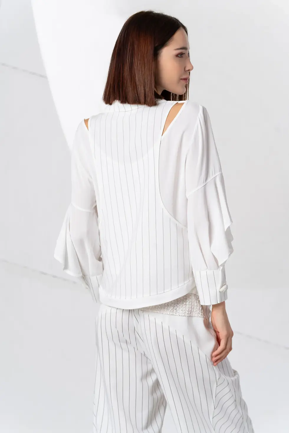 Miniature : ELISA CAVALETTI- CHEMISE RAYE BLANCHE REF: ELP251014500