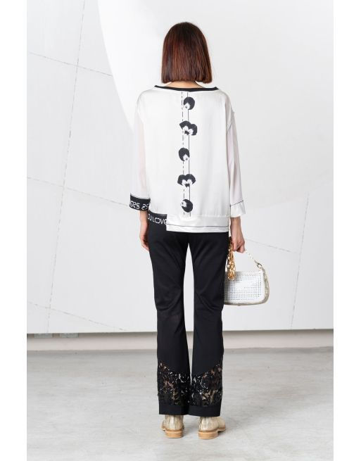 Миниатюра: ELISA CAVALETTI- TSHIRT NOIR BLANC REF: ELP255055905