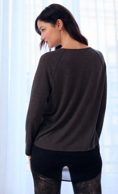 Miniature : NATHALIE CHAIZE- PULL BIMATIERE GRIS REF: LARGO