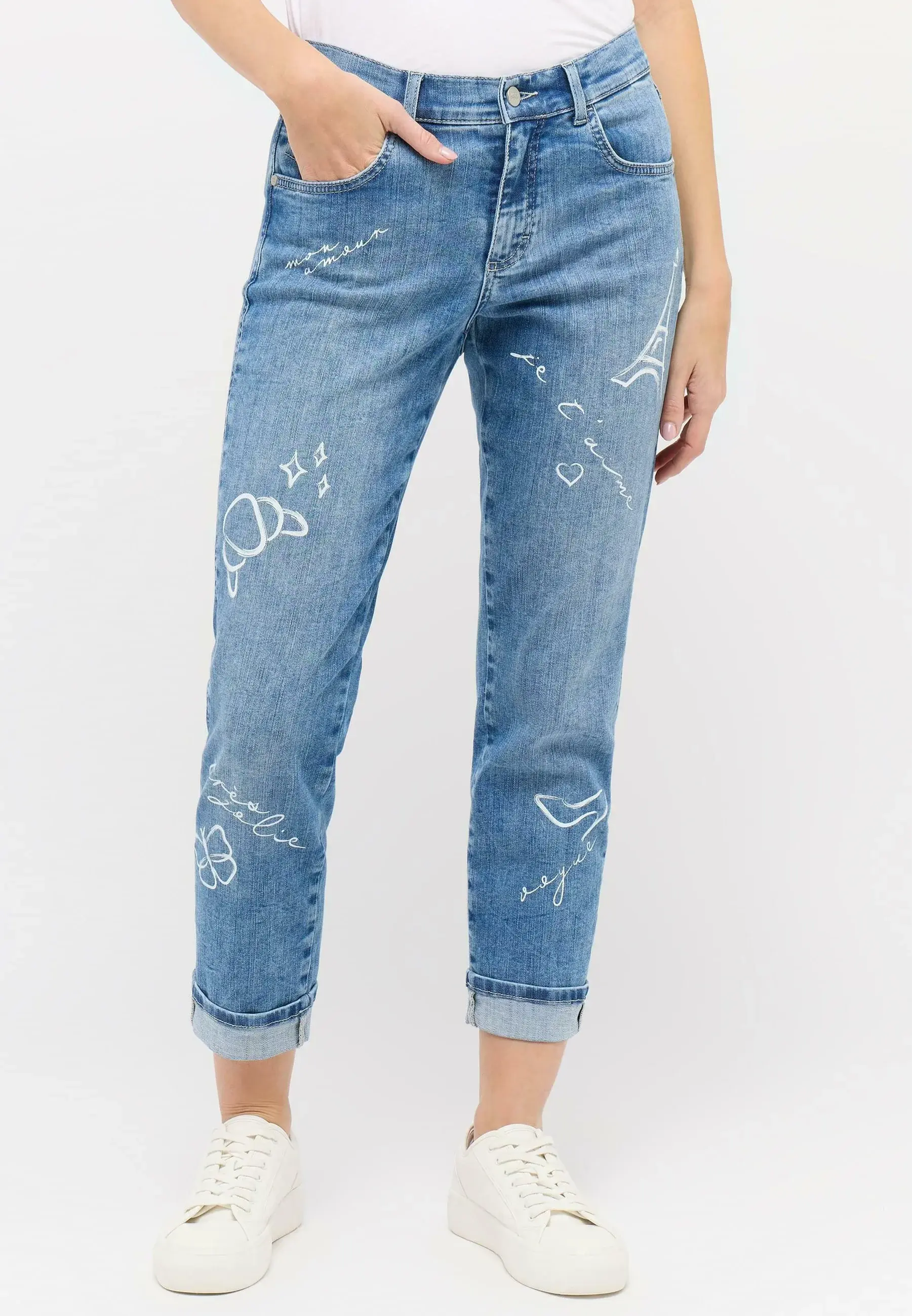 ANGELS- PANTALON IMPRIME BLANC REF: DARLEEN8192