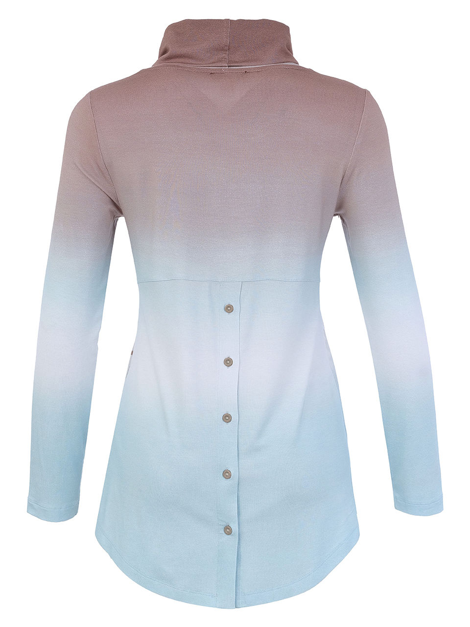 縮圖：DOLCEZZA- PULL MARRON ET BLEU CIEL REF: 76662